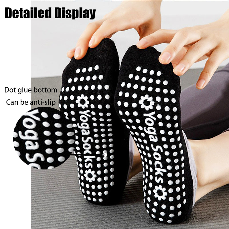 6 Pairs Women Yoga Socks Non-Slip Grips Straps for Added Balance and Stability Ideal for Pilates Pure Barre Ballet Dance Barefoot