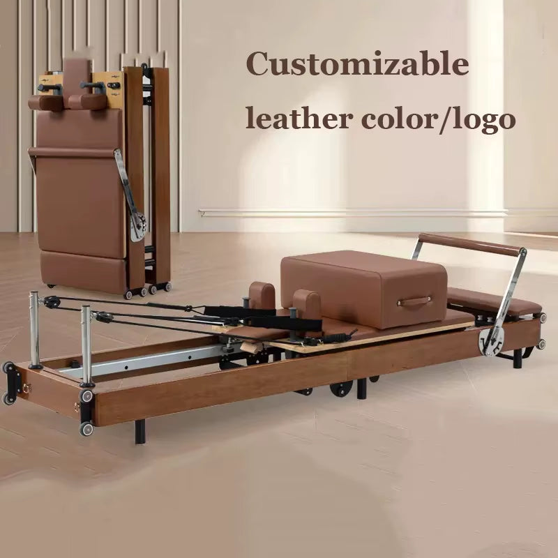 Foldable Pilates Bed Core Fit Equipment Training Fitness Bed Customizable with Square Box Pilates Reformer