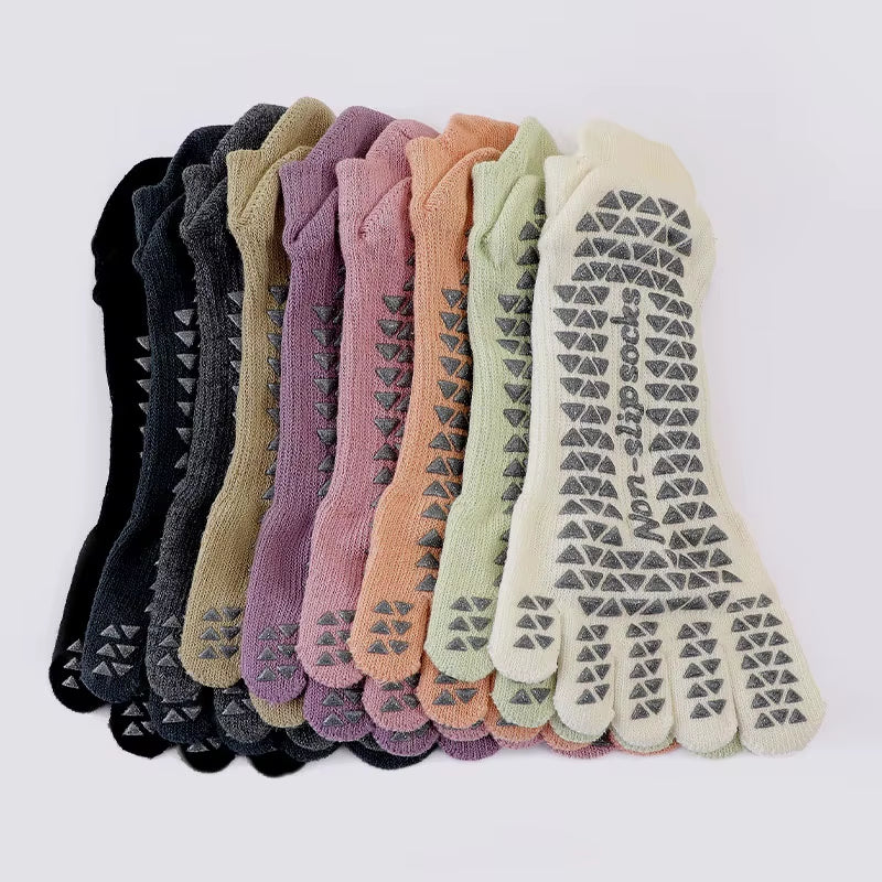 Five Toed Yoga Socks Pure Cotton Dot Silicone Non-Slip Women High Quality Pilates Socks